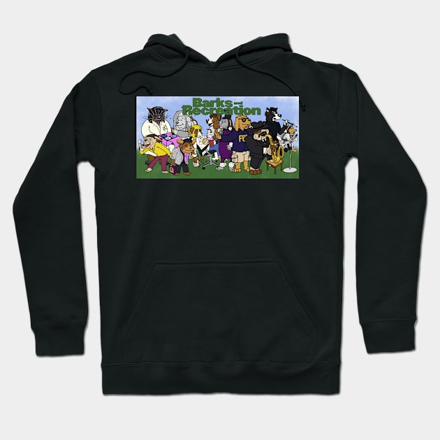 Barks and Recreation Alternate Versions Hoodie by JoshErichDigitalInk